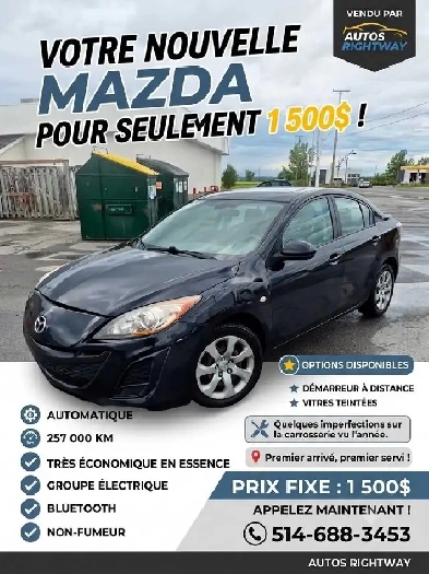 Mazda 3 2010 514-688-3453