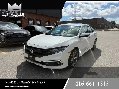 2019 Honda Civic Touring CVT, LEATHER SEATS, NAV, SUNROOF