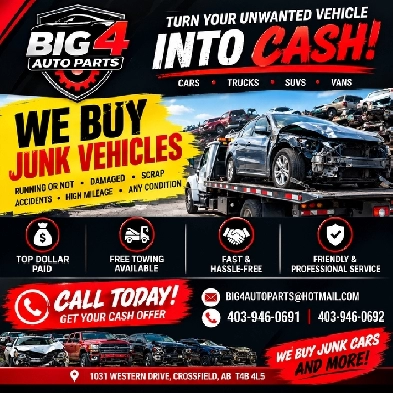 CASH FOR CARS JUNK CAR REMOVAL SCRAP VEHICLES