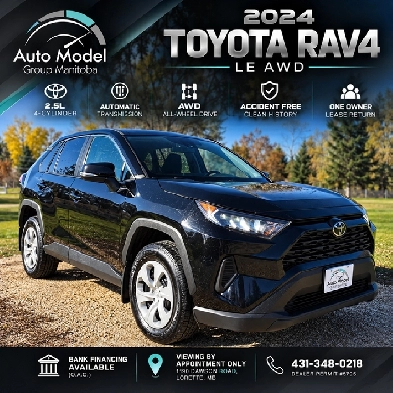 2024 Toyota Rav4 LE AWD /ACCIDENT FREE & ONE OWNER/MECHANICALLY